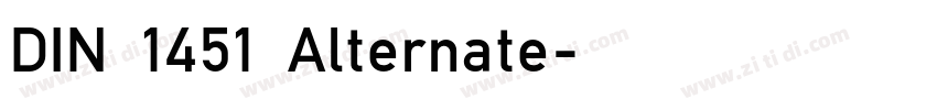 DIN 1451 Alternate字体转换